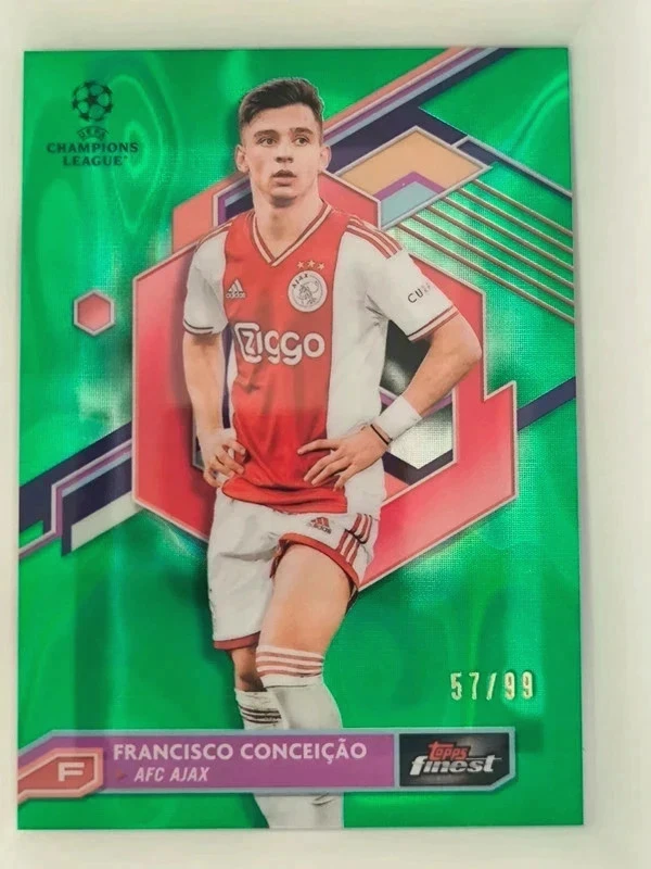 Green Francisco Conceicao 57/99 Topps Finest Ajax UCL Champions League Numbered RC